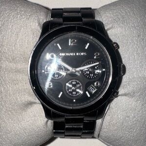 Michael Kors MK8157 Runway All-Black Chronograph Watch 45mm